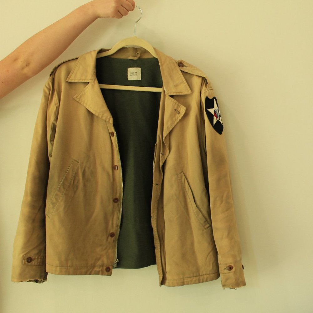 vintage military field jacket